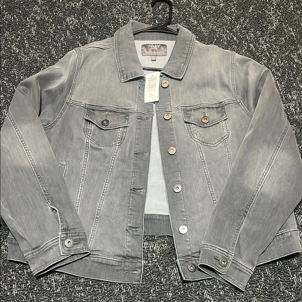 Torrid Stylish Gray Denim Jacket